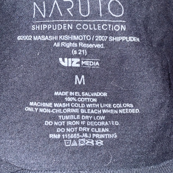 Naruto Shippuden Collection 2007 VIZ Media Medium T-Shirt - Picture 3 of 5
